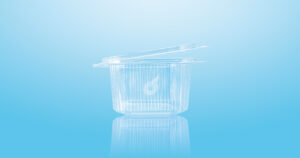 Boite plastique rectangle avec couvercle 375cc