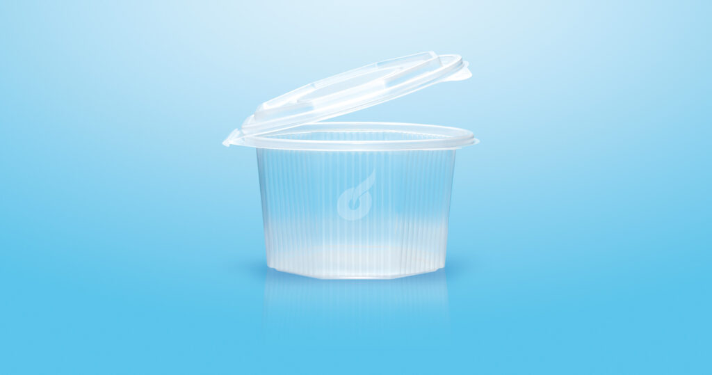 Boite plastique ronde avec couvercle 1000cc