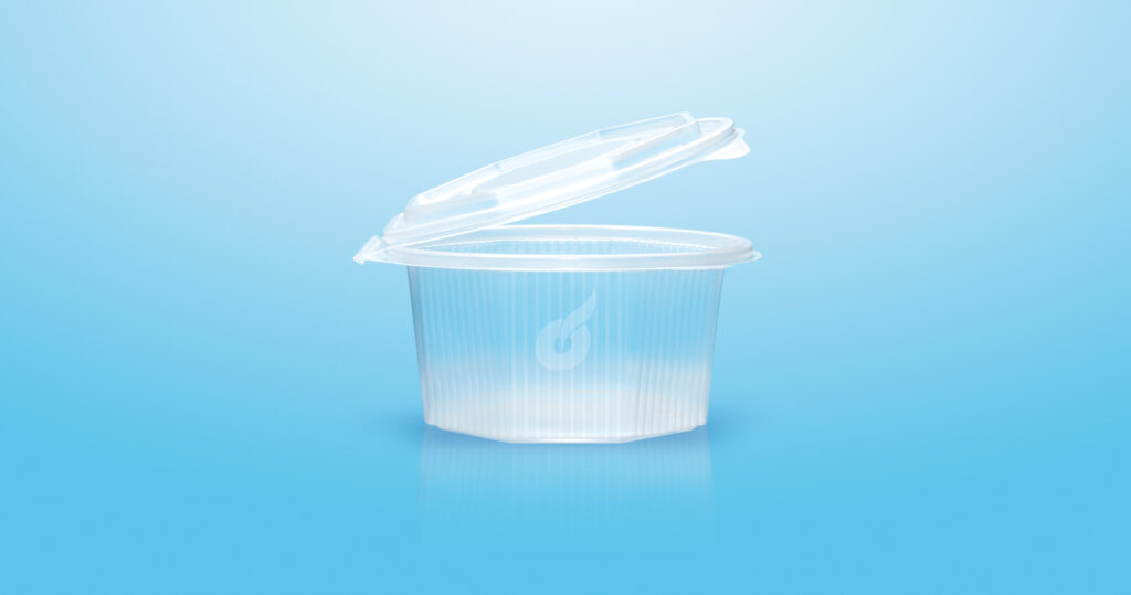 Boite plastique ronde avec couvercle 750cc